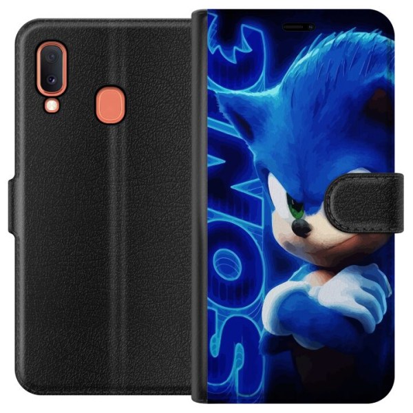 Samsung Galaxy A20e Tegnebogsetui Sonic the Hedgehog