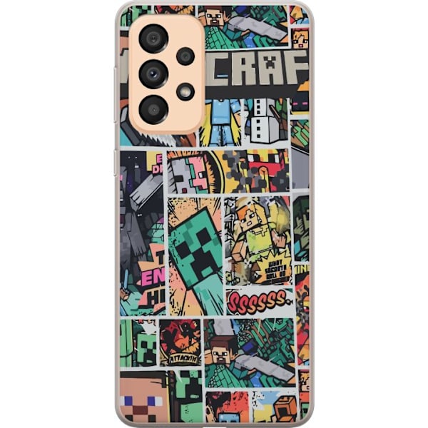 Samsung Galaxy A33 5G Gennemsigtig cover Minecraft Kunst