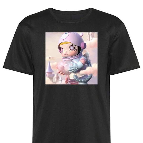 Trenings T-skjorte | Sport T-skjorte for Voksen Mega Space Mol svart X-Large
