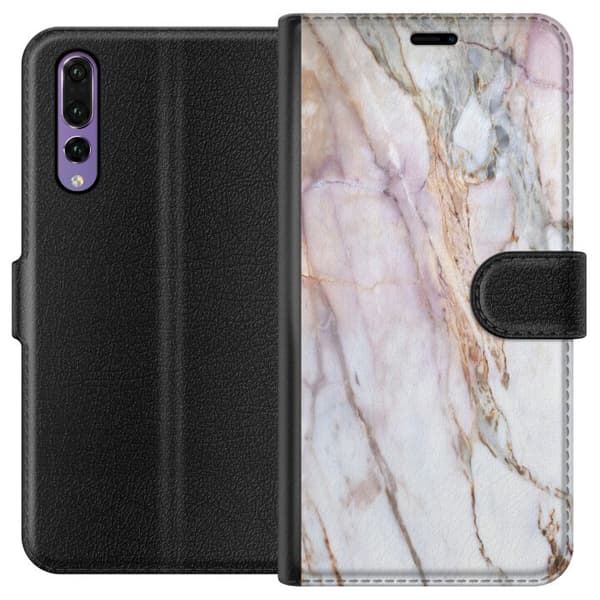 Kompatibel Tegnebogsetui til Huawei P20 Pro Marmar