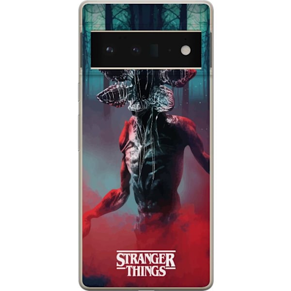 Google Pixel 6 Pro Genomskinligt Skal Stranger Things Monster