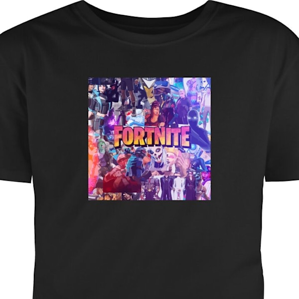 Barn-T-shirt | Bekväm T-shirt för Barn Fortnite svart 9-11 År