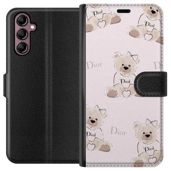 Samsung Galaxy A14 5G Tegnebogsetui Teddy Dior Vibes - luksuriøs bamse i modetil