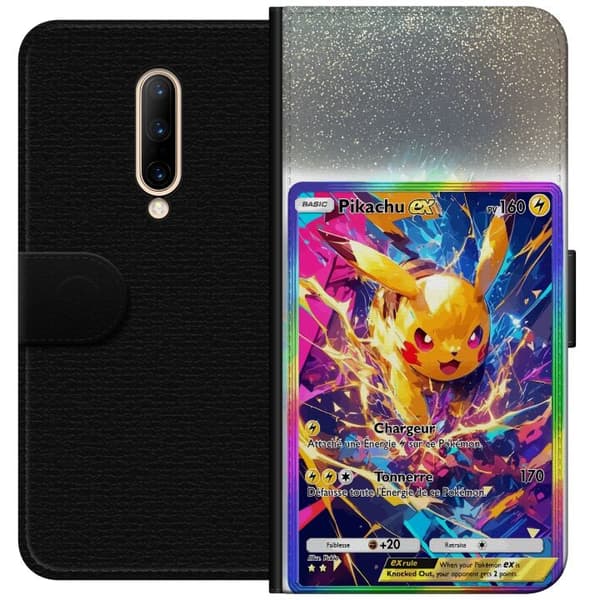 Kompatibelt Plånboksfodral till OnePlus 7 Pro Pikachu gul