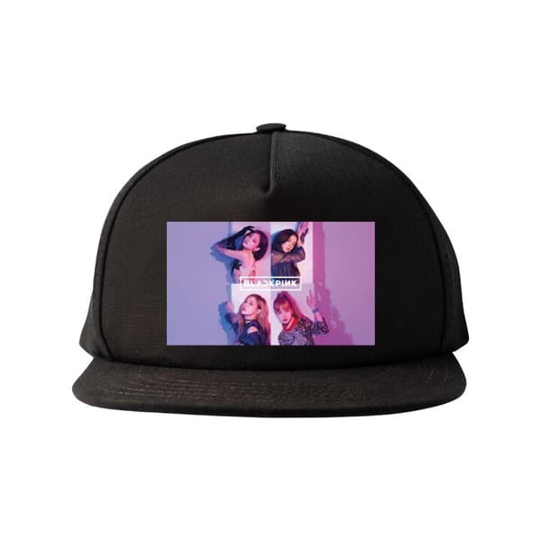 Snapback-lue svart one size