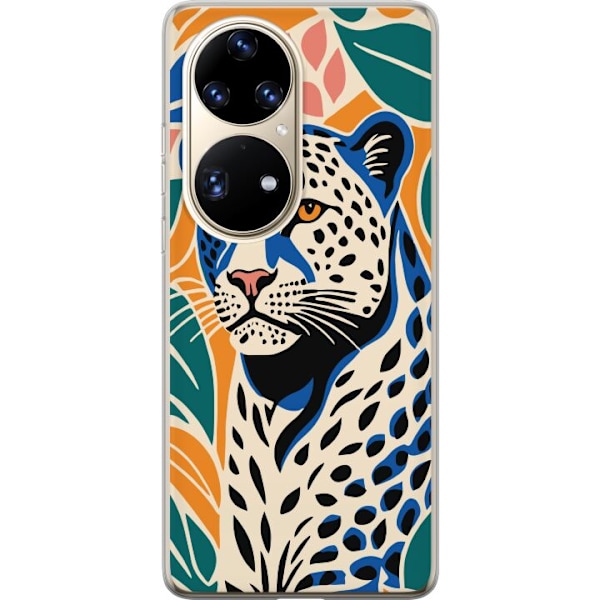 Huawei P50 Pro Gennemsigtig cover Majestætiske Leopard