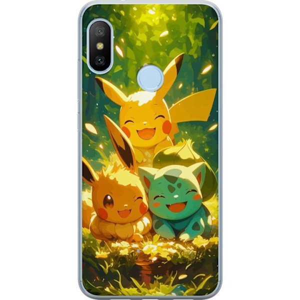 Xiaomi Mi A2 Lite Läpinäkyvä kuori Pixelmonster pelityyli - värikäs muotoilu retroa rakastaville pelaajille