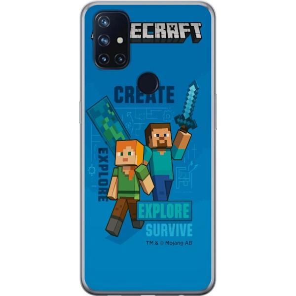 OnePlus Nord N10 5G Gjennomsiktig deksel Minecraft Grotter