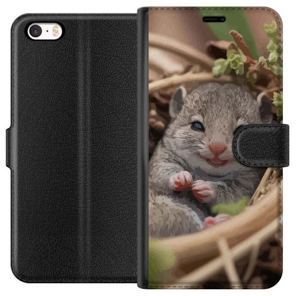 Apple iPhone 5 Tegnebogsetui Rotte Smilende Dyremotiv By Motiv Urban Grafisk Design Populært Sjovt Motiv Kunstart Stil