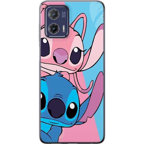 Motorola Moto G73 Genomskinligt Skal Stitch & Angel