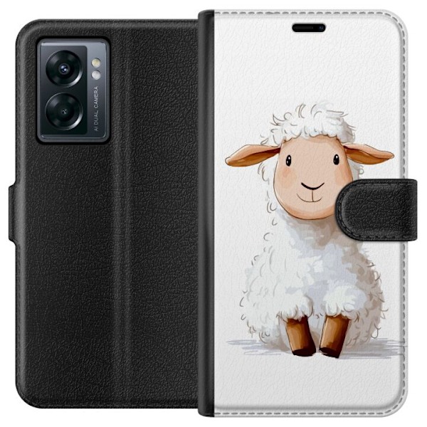 OnePlus Nord N300 Lompakkokotelo Suloinen Lammas - lasten ja v