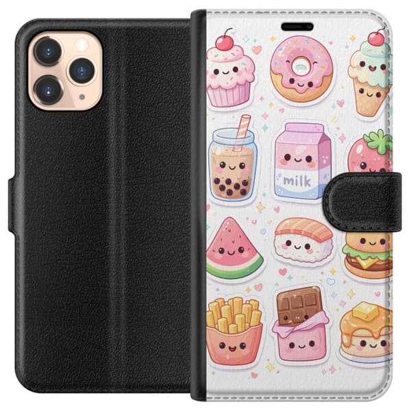 Kompatibel Tegnebogsetui til Apple iPhone 11 Pro pixelmonster grön