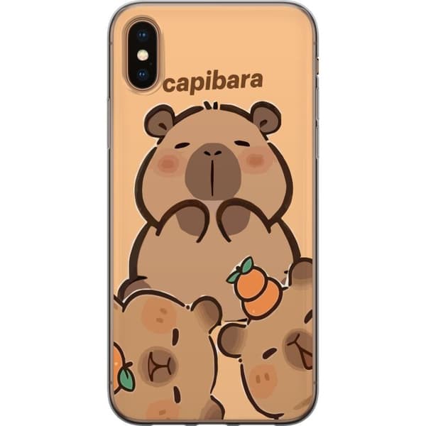 Kompatibelt Mobildeksel til Apple iPhone XS Capybara kawaii figur søt trendy samler