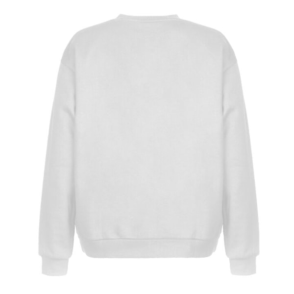 Sweatshirt för Vuxen | Klassisk Collegetröja Mickey Mouse vit L