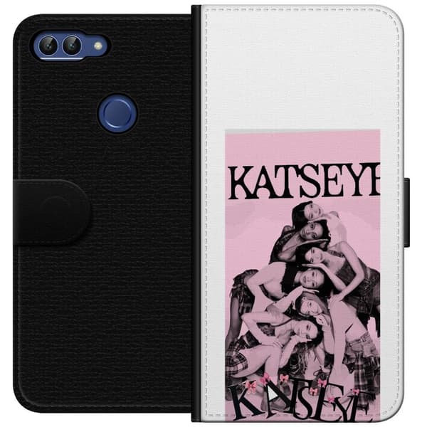 Kompatibel Tegnebogsetui til Huawei P smart kattøje pink