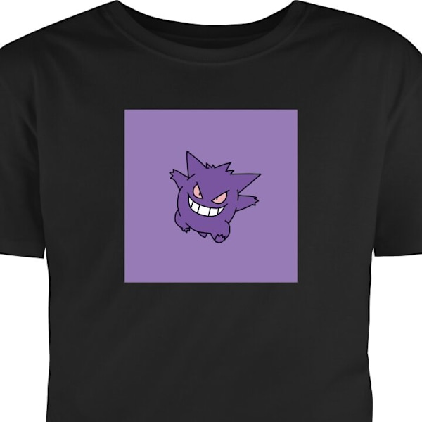 T-shirt för Vuxen | Klassisk Vuxen-T-shirt Gengar Pokémon svart S