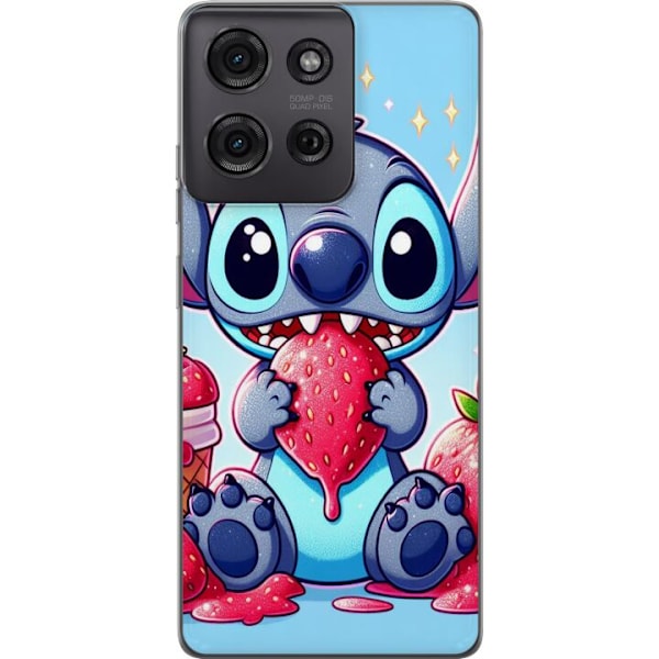 Motorola Moto G75 Gjennomsiktig deksel Strawberry Stitch
