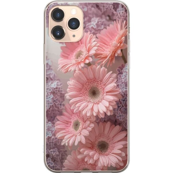 Kompatibelt Mobildeksel til Apple iPhone 11 Pro Rosa Blomster Mønster Blomsterdesign