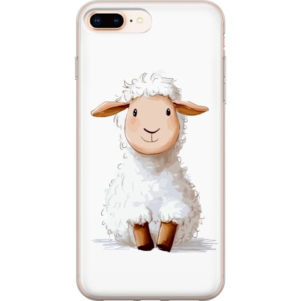 Apple iPhone 7 Plus Läpinäkyvä kuori Suloinen Lammas - lasten ja vauvan tuotteita sarjakuvatyyliin
