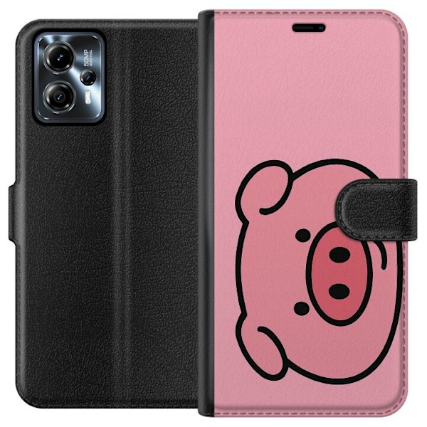 Motorola Moto G13 Tegnebogsetui Kawaii Piggy