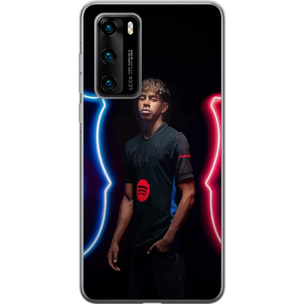 Huawei P40 Genomskinligt Skal Yamal Fotboll FC Barcelona Ung Talang Spelare Fotbollsstjärna Spanien La Liga Populärt Motiv