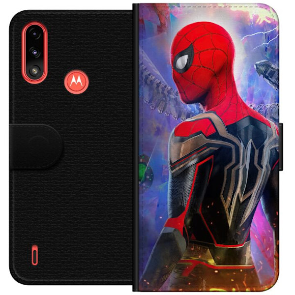 Motorola Moto E7 Power Lompakkokotelo Spider Man: No Way Home