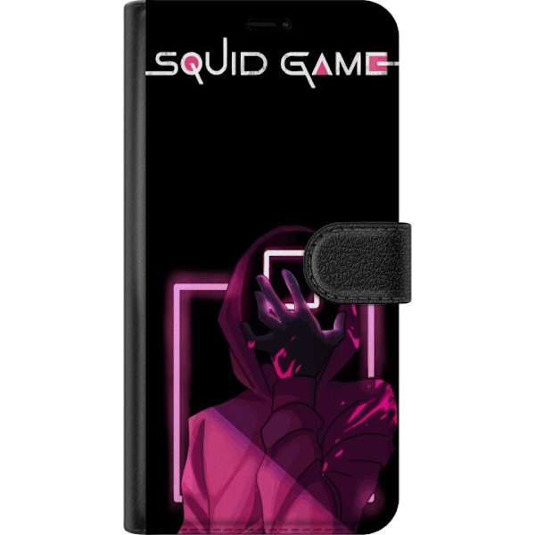 Google Pixel 6a Lompakkokotelo Squid Game Teema Suosittu Sarja Motiivi Graafinen Ikoninen Suunnittelu Aasialainen Popkulttuuri Jännitys Draama