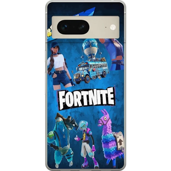 Google Pixel 7 Genomskinligt Skal Fortnite