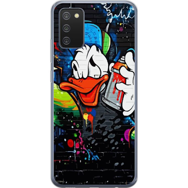 Samsung Galaxy A02s Läpinäkyvä kuori Kalle Anka Graffiti Disney Design Hauska Lasten Motiivi Väri Graafinen Suosittu Sarja Ikoninen Disney-hahmo