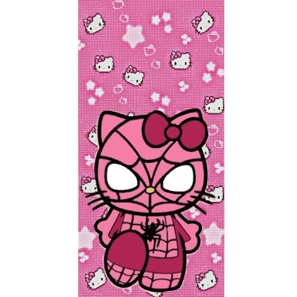 Kompatibel Tegnebogsetui til Apple iPhone 13 Pro Rosa katt i spindeldräkt pink