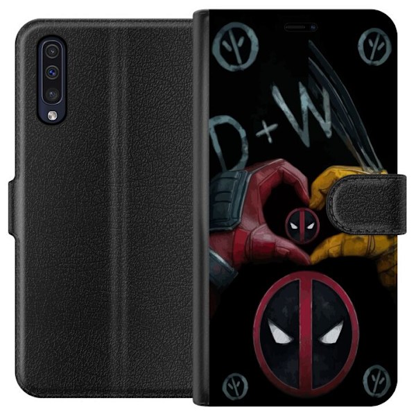 Samsung Galaxy A50 Lommeboketui Deadpool & Wolverine Kjærligh