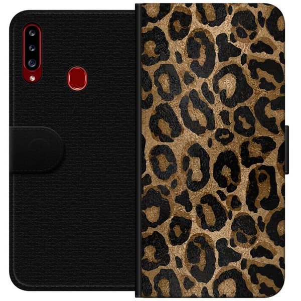 Kompatibelt Lommeboketui til Samsung Galaxy A20s Leopard Luxe