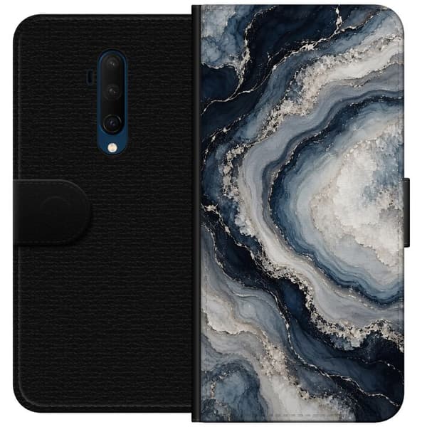 Kompatibelt Lommeboketui til OnePlus 7T Pro Nattagat blå