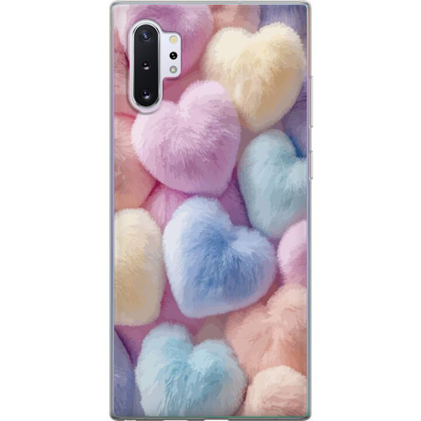Samsung Galaxy Note10+ Genomskinligt Skal Hjärtan Kärlek Grafisk Design Romantiskt Motiv Populärt Symbol Grafiskt Mönster Dekoration