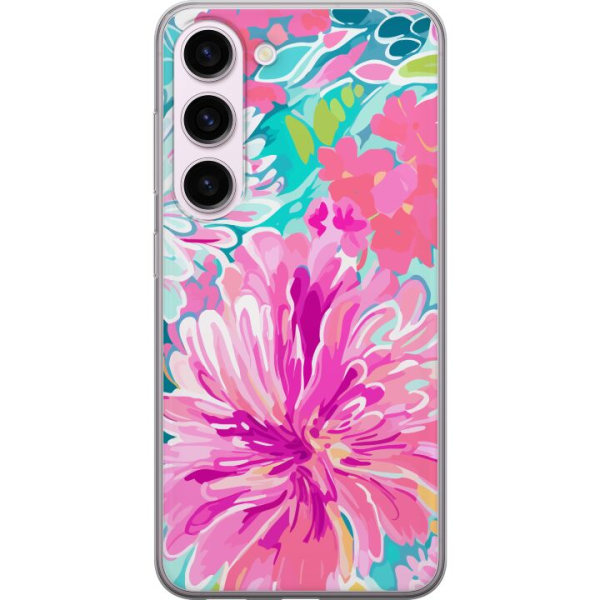 Samsung Galaxy S23 Gjennomsiktig deksel Blomsterfjær