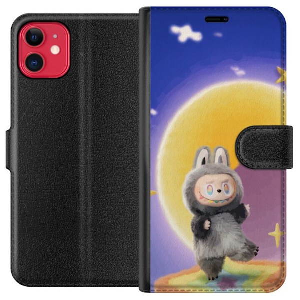 Apple iPhone 11 Lompakkokotelo Labubu Neon Pop - Neonväri pop