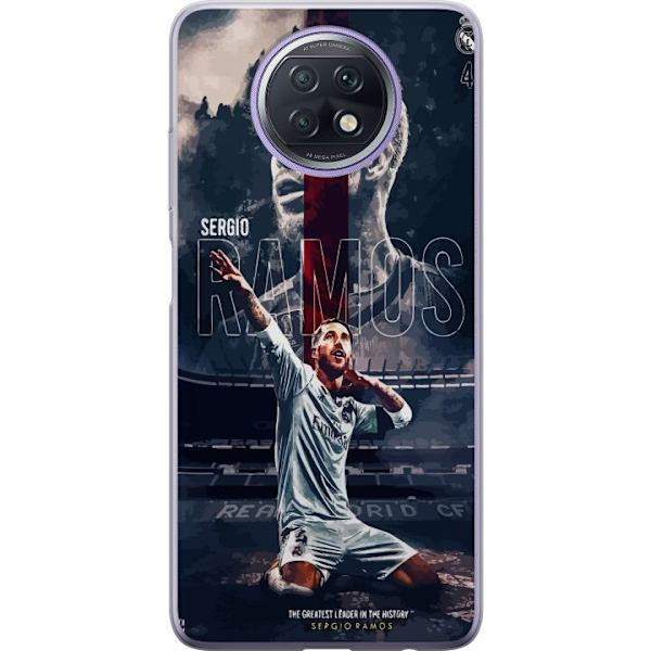 Xiaomi Redmi Note 9T Läpinäkyvä kuori Ramos Jalkapallolegenda Motiivi Pelaaja Real Madrid Espanja Takaisin Ikoni Nimi Jalkapallotähti Urheilu