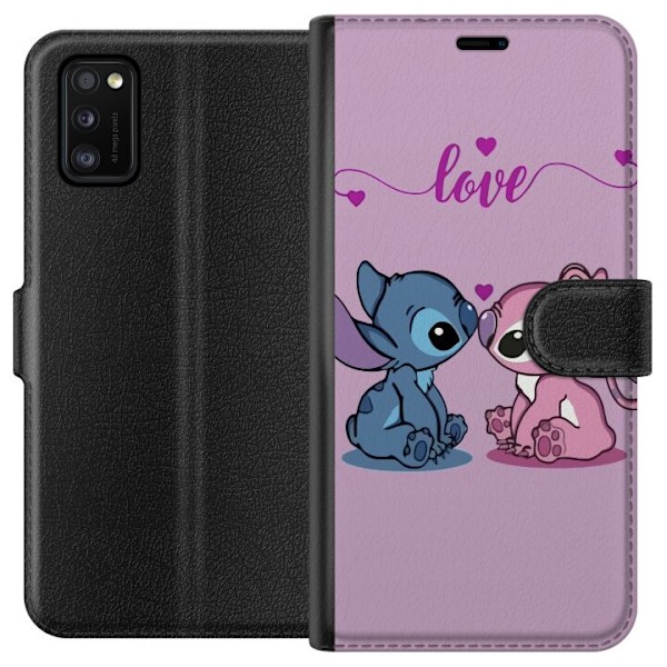 Samsung Galaxy A41 Lompakkokotelo Lilo & Stitch – Angel Edit