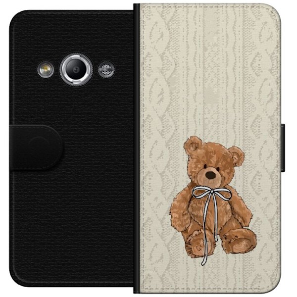 Samsung Galaxy Xcover 3 Plånboksfodral Liten Nalle – klassisk nalle i enkel design