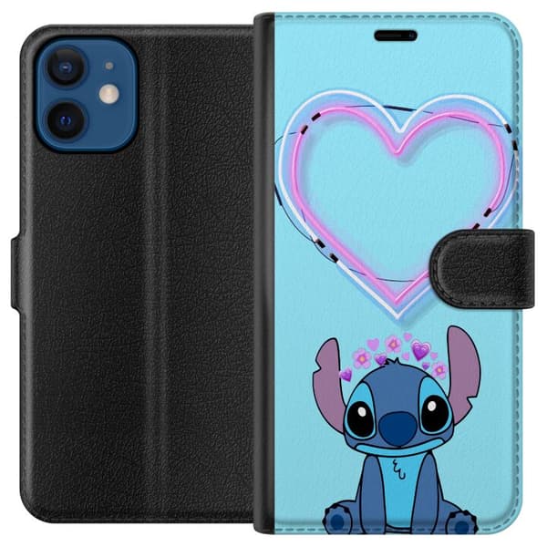 Kompatibelt Plånboksfodral till Apple iPhone 12 mini Hjärta Stitch