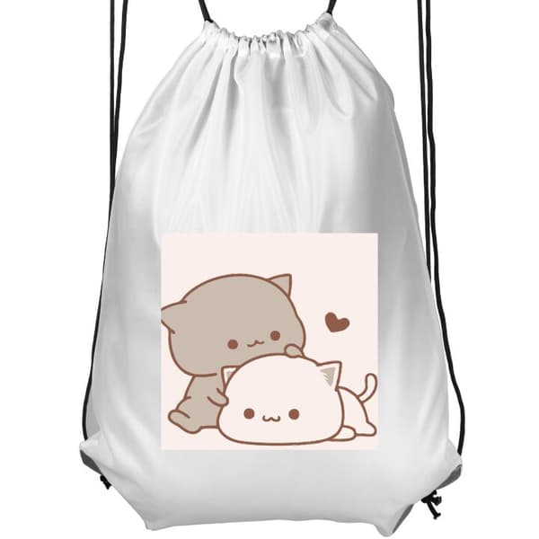 Gymnastikpose Hvid Kawaii Søde Katte hvid Voksen