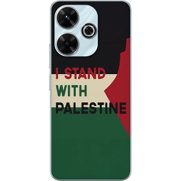 Xiaomi Redmi 13 Genomskinligt Skal Stand with Palestine – solidaritetsdesign med starkt budskap