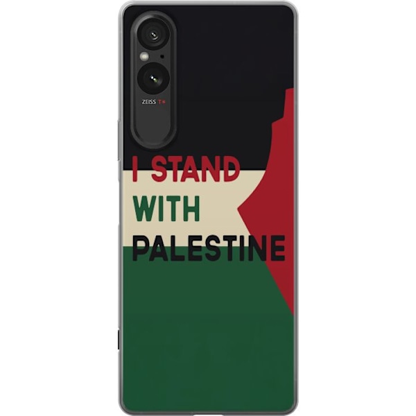 Sony Xperia 5 V Genomskinligt Skal Stand with Palestine – solidaritetsdesign med starkt budskap