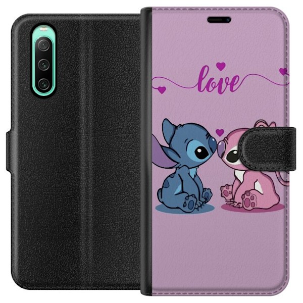 Sony Xperia 10 IV Tegnebogsetui Lilo & Stitch – Angel Edition