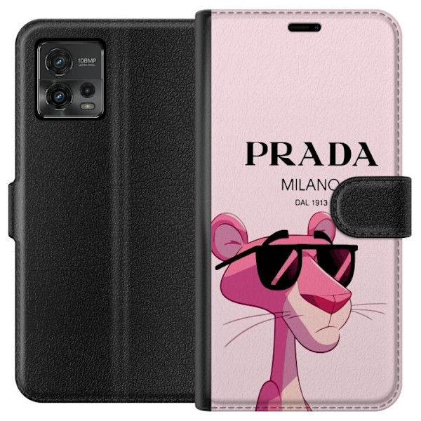 Motorola Moto G72 Tegnebogsetui Prada Lyserød Panter