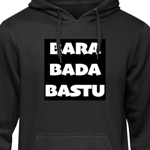Hoodie för Vuxen | Bekväm Huvtröja KAJ – Bara Bada Bastu svart S