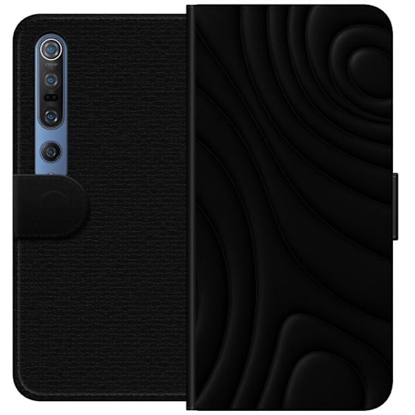Xiaomi Mi 10 Pro 5G Tegnebogsetui Sorte Bølger
