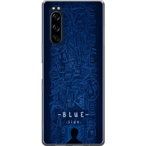 Kompatibelt Mobilskal till Sony Xperia 5 Blue Side illustration blå