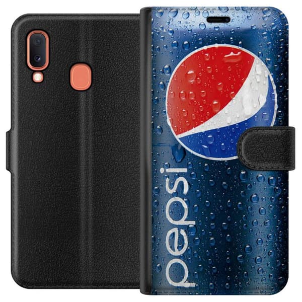Kompatibelt Plånboksfodral till Samsung Galaxy A20e Pepsi