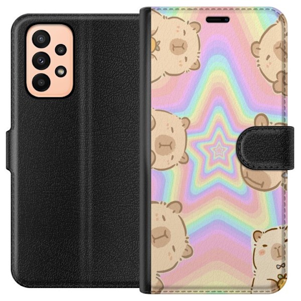 Samsung Galaxy A23 Tegnebogsetui Kawaii Capybara Galaxy Sød A